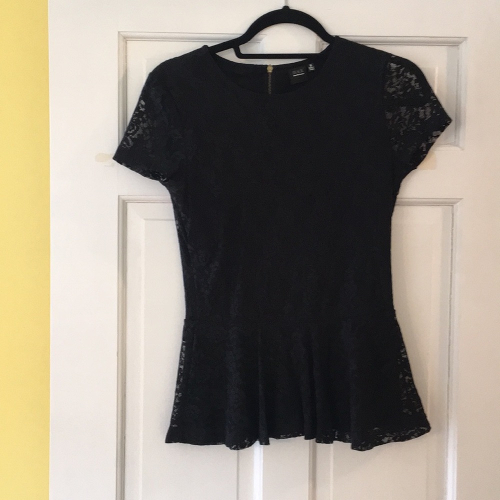 Black peplum top